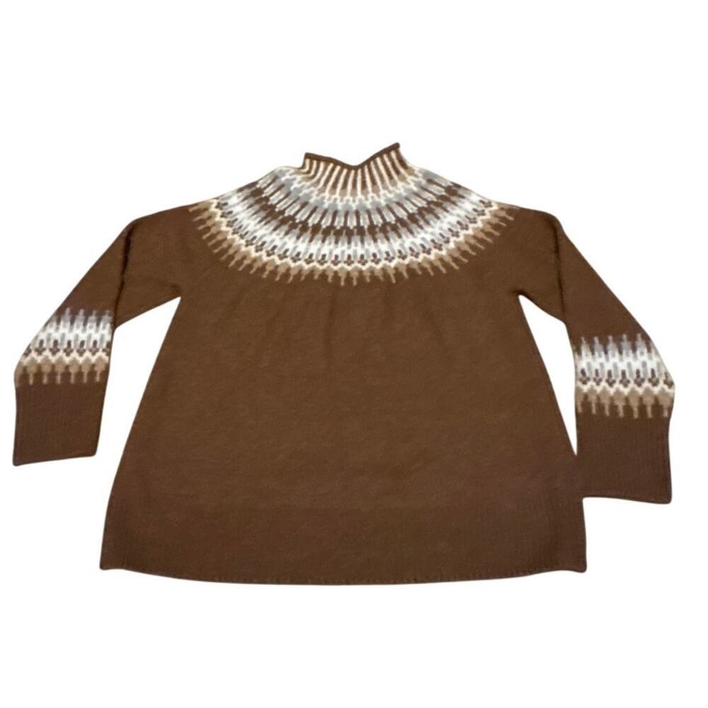 Tan Fair Isle Gingerbread Sweater